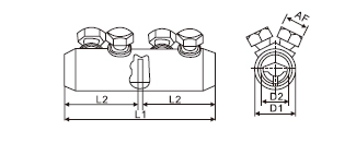 aluminium mechanical connector size chart