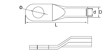 DIN AUS thickened copper cable lug size chart
