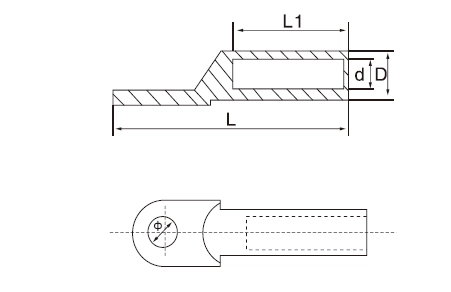 aluminium cable lug size