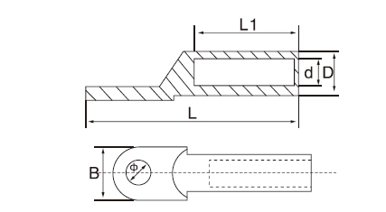 copper tube terminal size