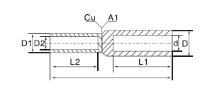 bimetal connecting tube