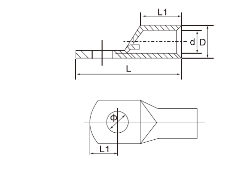 copper tube lugs size