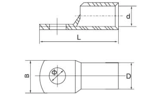 SC(JGK) Series Copper Cable Lugs (Tinned Copper Tube Terminals) size