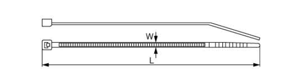Self Locking Nylon Cable Ties diagram