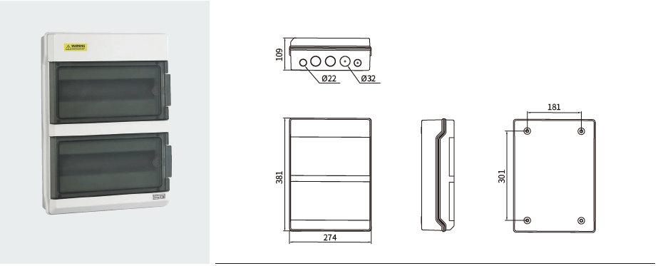 WHT distribution box DIMENSION 6
