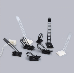 Adjustable Cable Clamp — Self-Adhesive Nylon Strap Clamp