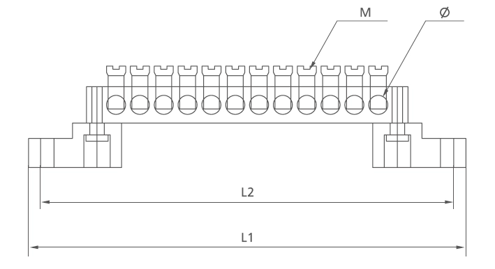 brass terminal block T003 dimension