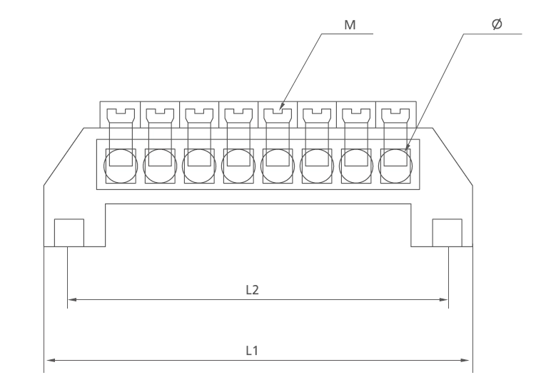 brass terminal block T004 dimension
