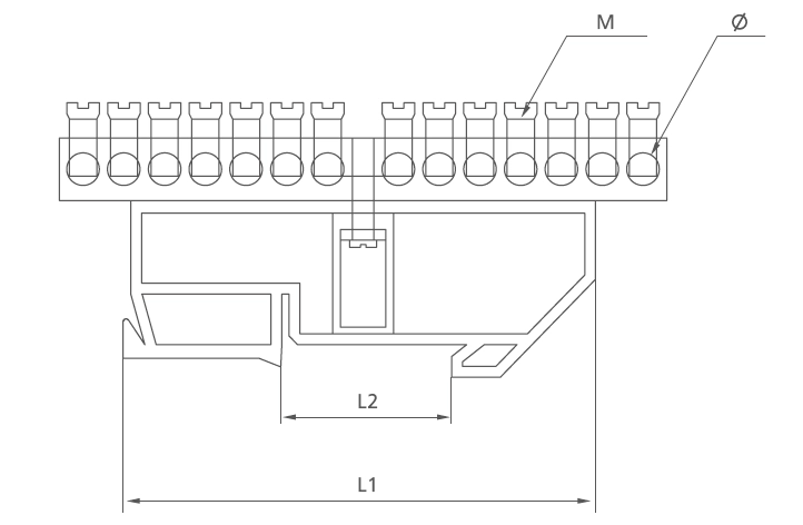 brass terminal block T005 dimension