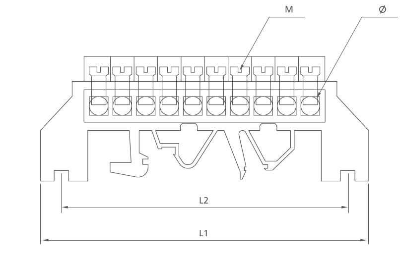 brass terminal block T009 dimension