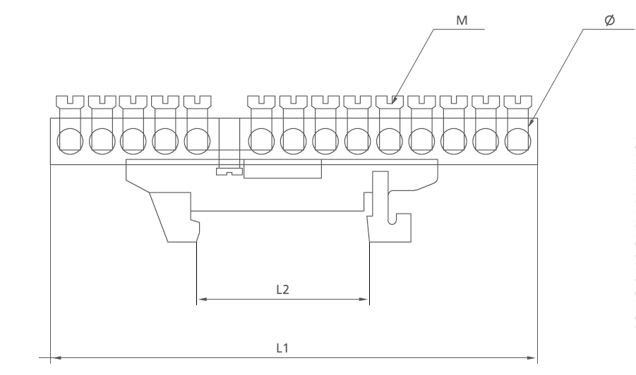 brass terminal block T010 dimension