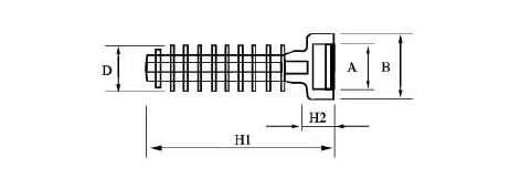 cable tie holder dimesion
