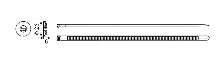 chassis cable ties dimension