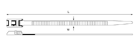 colorful nylon cable ties diagram