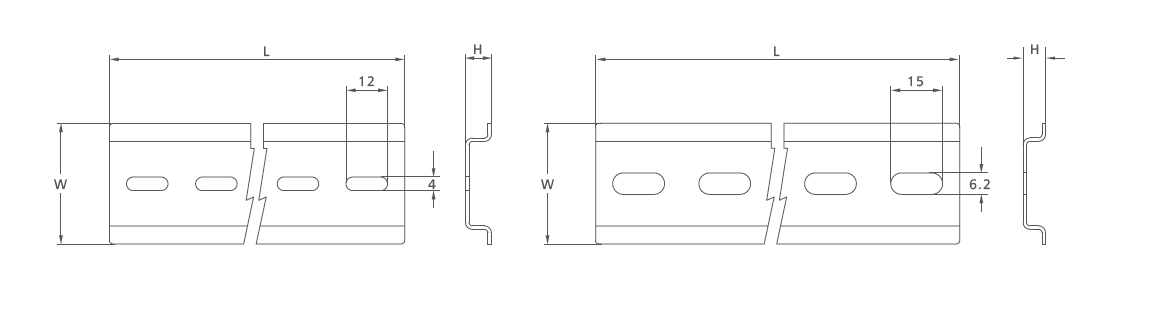 steel din rail dimension
