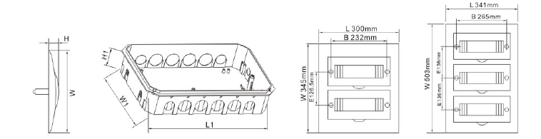 electrical distribution box dimension