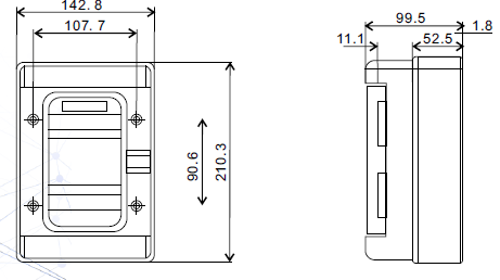 electrical power distribution box WHA-4 dimension
