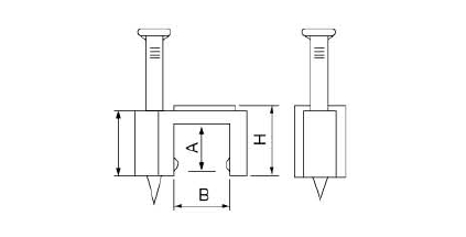flat cable clips dimension