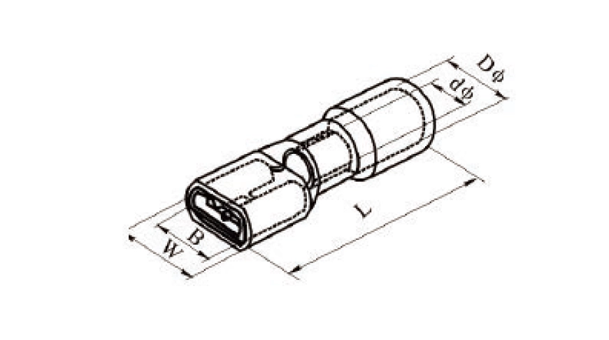 fully insulated female disconnect terminals size