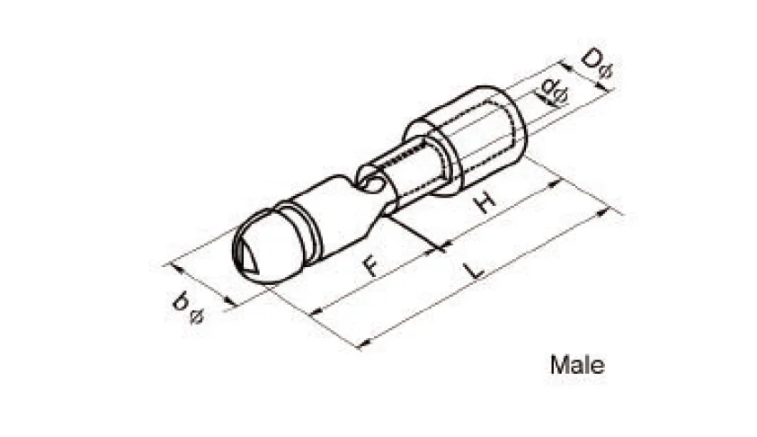 insulated bullet disconnectors size