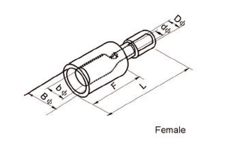 insulated bullet receptacle disconnectors size