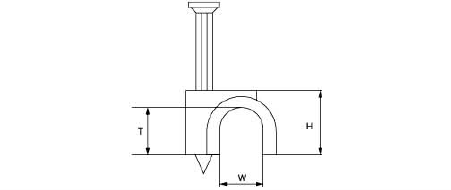 k type circle cable clips dimension