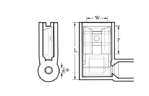 nylon insulated flag female connectors size
