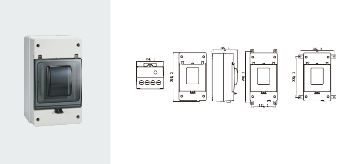 outdoor junction box dimension
