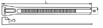 reusable nylon cable ties dimension