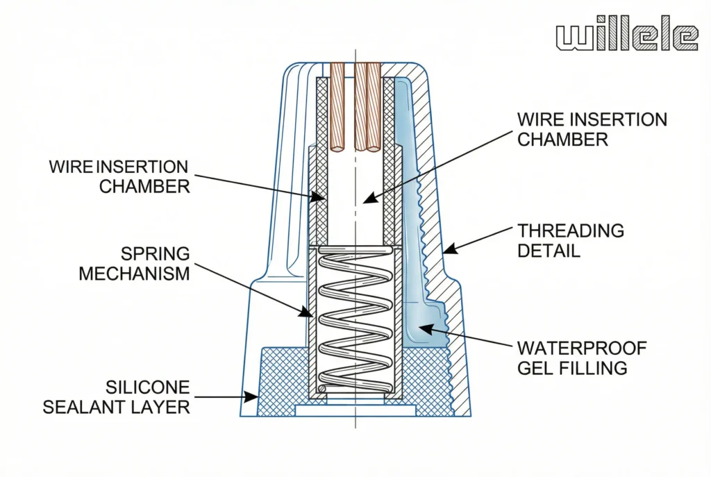 Willele Wire Nut Technical Cutaway Diagram
