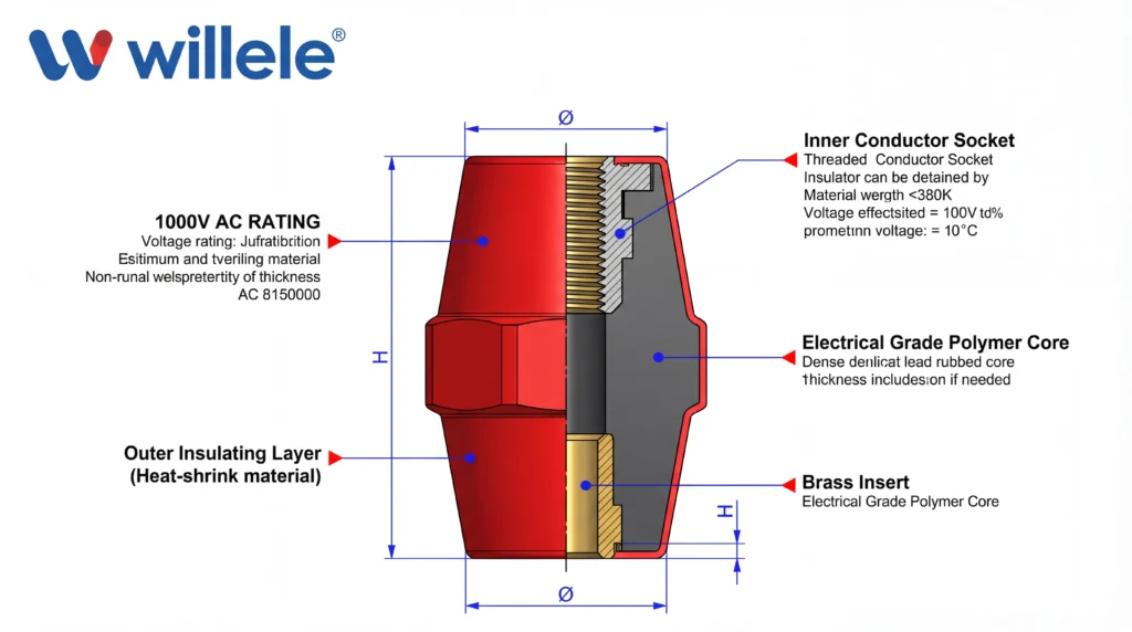 Busbar Insulator Cross Section Diagram