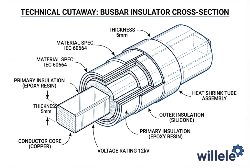 Busbar Insulator Technical Diagram - willele