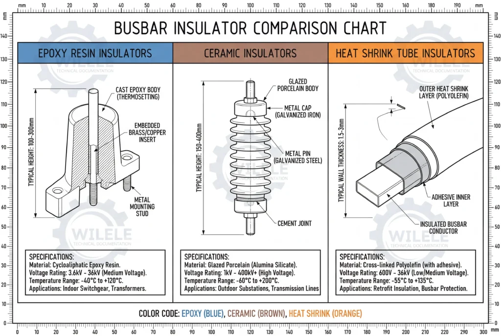 Busbar Insulator Types Comparison - willele