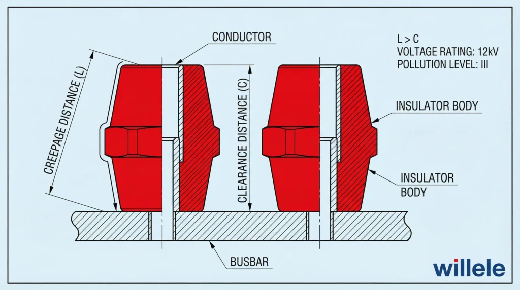 Creepage Distance Technical Diagram Willele