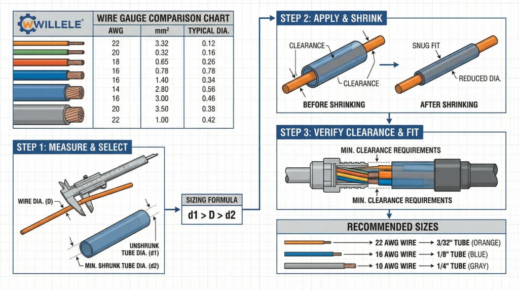 Heat Shrink Tubing Sizing Guide