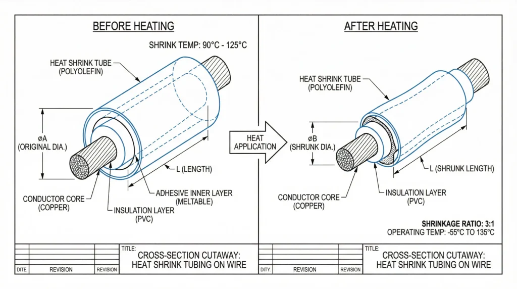 Heat Shrink Tubing Technical Diagram (1)