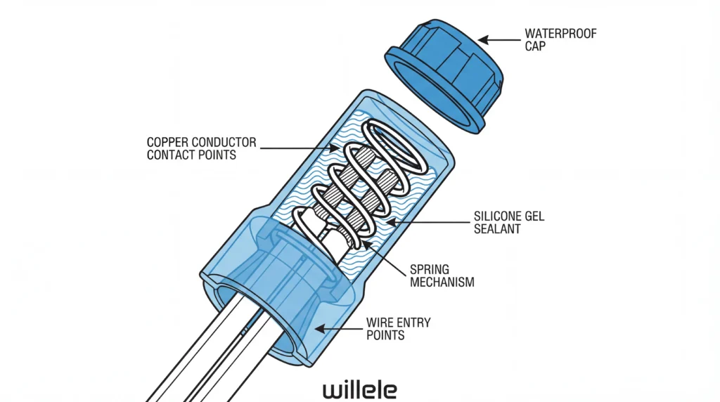 Waterproof Wire Nut Technical Diagram