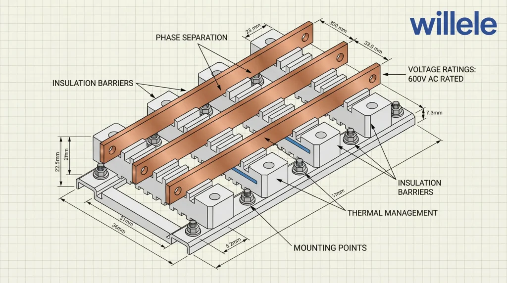 Willele Busbar Insulator Assembly Schematic