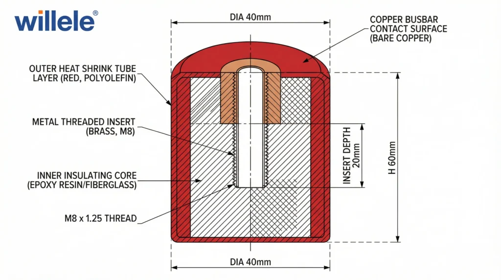 Willele Busbar Insulator Technical Diagram (1)