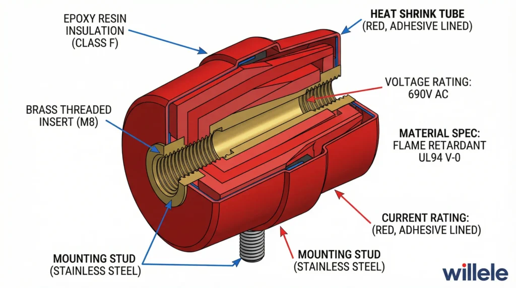 Willele Busbar Insulator Technical Diagram (3)
