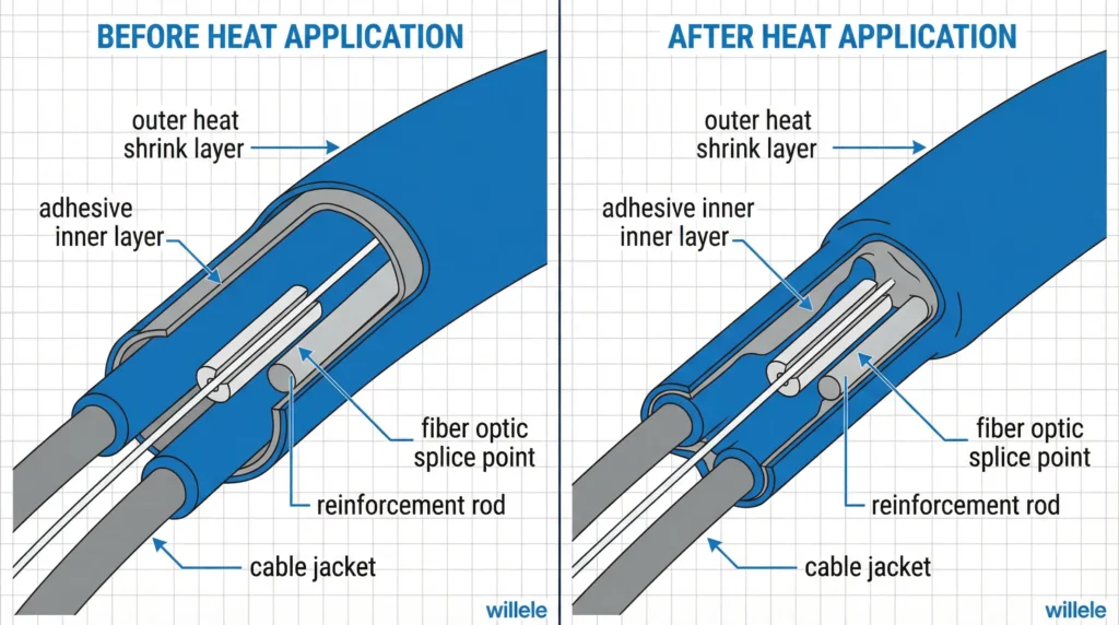Willele Heat Shrink Tube Technical Diagram