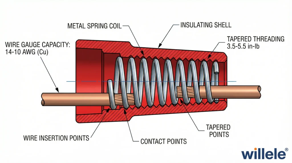 Wire Nut Cutaway Technical Diagram Willele