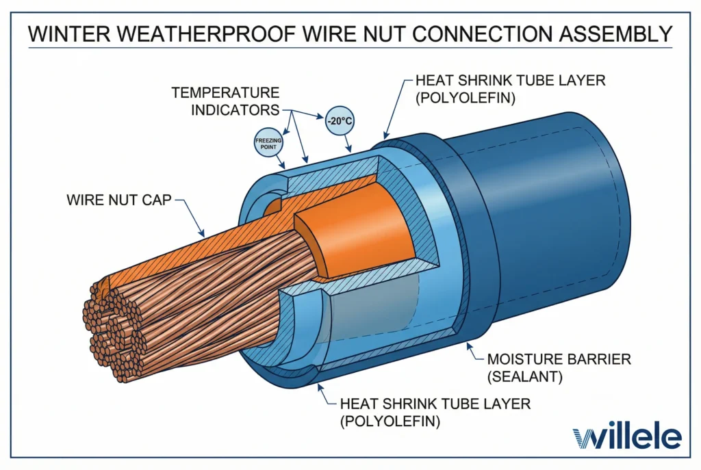Wire Nut Heat Shrink Technical Diagram - willele