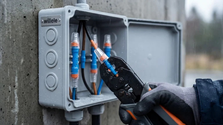 Waterproof Wire Nuts Installation - Industrial Photo