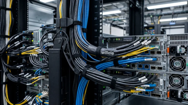 Data Center Cable Management with Flame-Retardant Heat-Shrink - Industrial Photo
