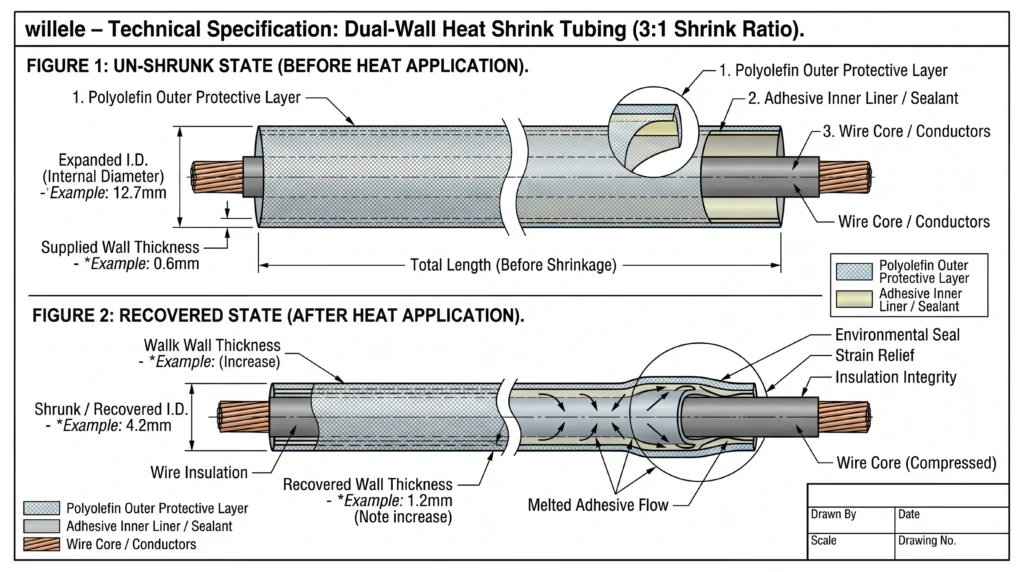 Heat Shrink Tubing Technical Diagram (2)