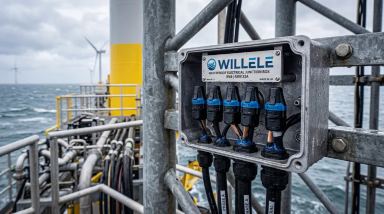 Waterproof Wire Nuts in Offshore Wind Farm - Industrial Photo