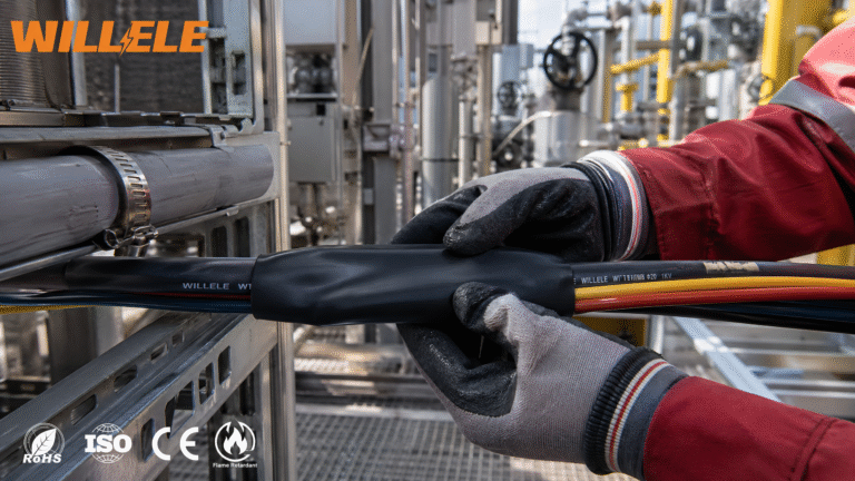 Willele Flame-Retardant Heat-Shrink Tubing Installation in Oil & Gas Facility