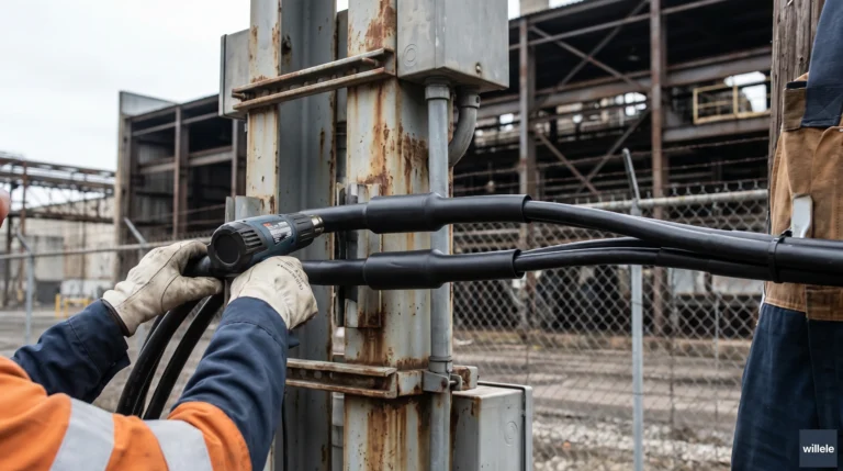 Industrial Heat Shrink Tubing Application - Outdoor Setting