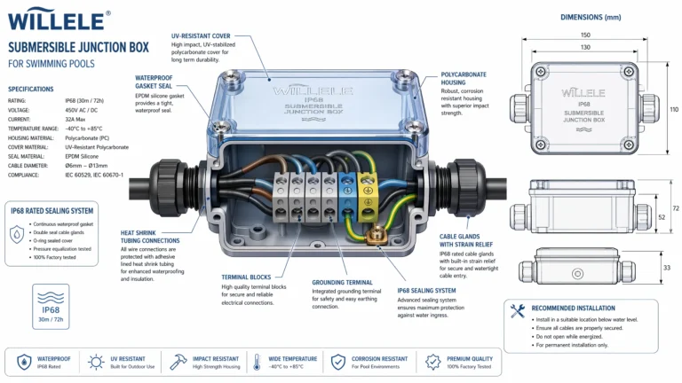 Submersible Junction Box Technical Diagram